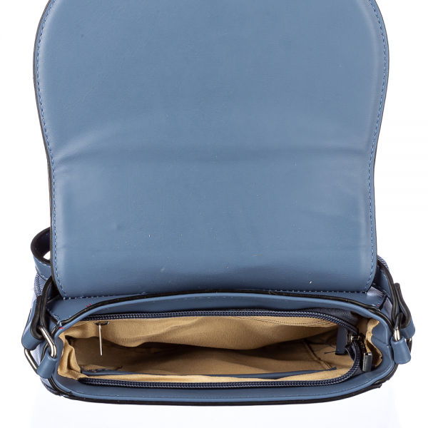 Γυναικεία τσάντα Glam Μπλε οικολογικό δέρμα, 6 - Kalapod.gr